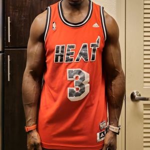 Wade Hardwood Classic Red Adidas Jersey Large Length + 2